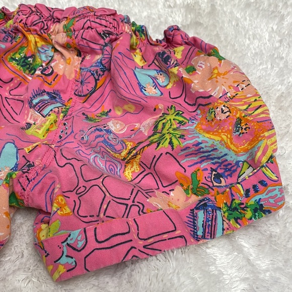 Lands' End Kids Girls' Pink Summer Themed Drawstring Pull On Shorts Size 5 *FIRM - Picture 7 of 9